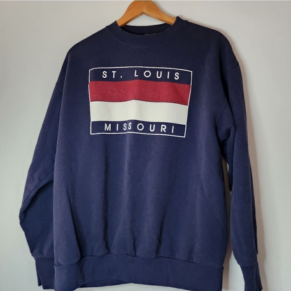 Vintage Delta St.Louis Missouri Sweatshirt Large blue